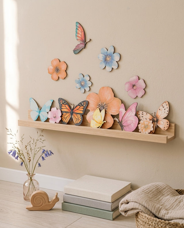 Meadow Wooden Wall Art Set — along a shelf or dresser