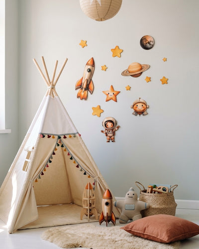 Space Wooden Wall Art Set