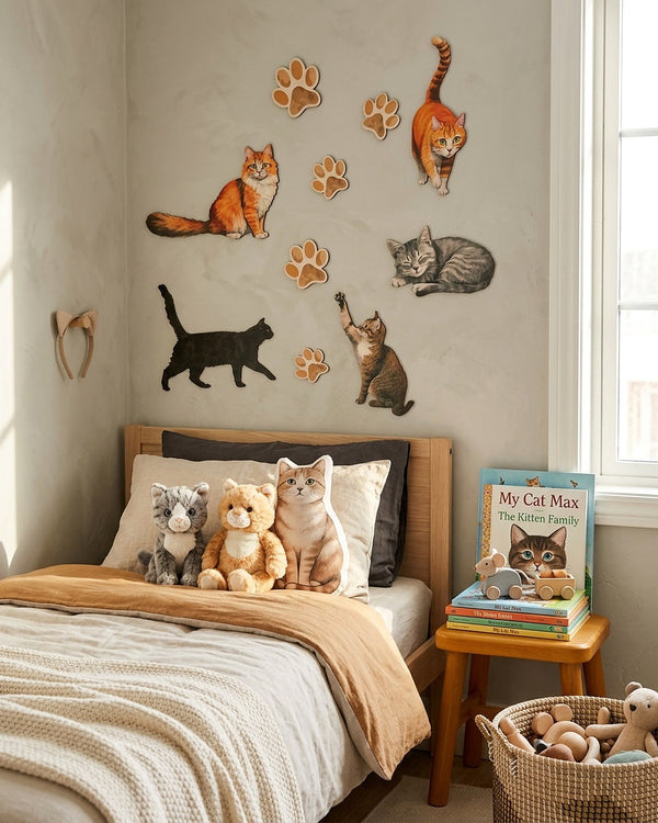Cats Wooden Wall Art Set