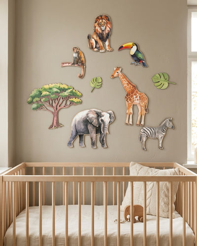 Safari Wooden Wall Art Set