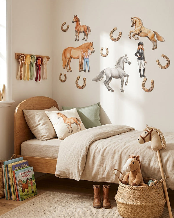Horses Wooden Wall Art Set