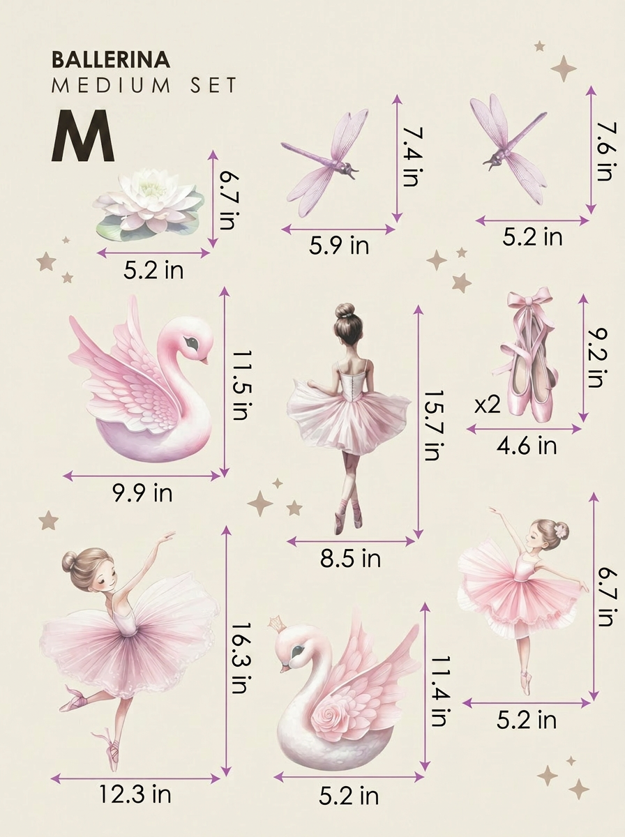 Ballerina — Medium size chart