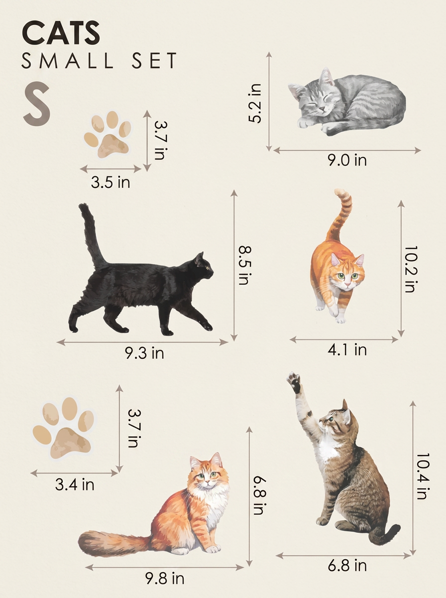 Cats — Small size chart