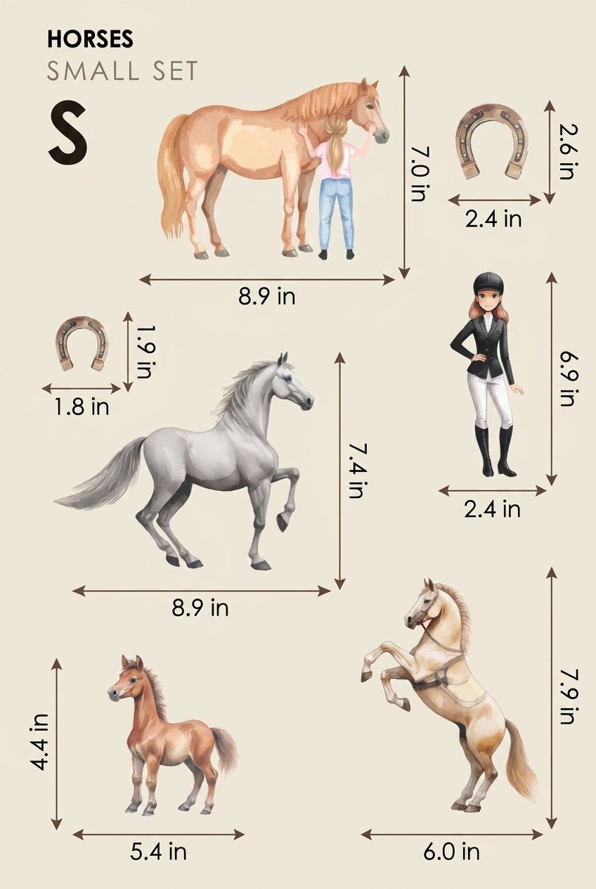Horses — Small size chart