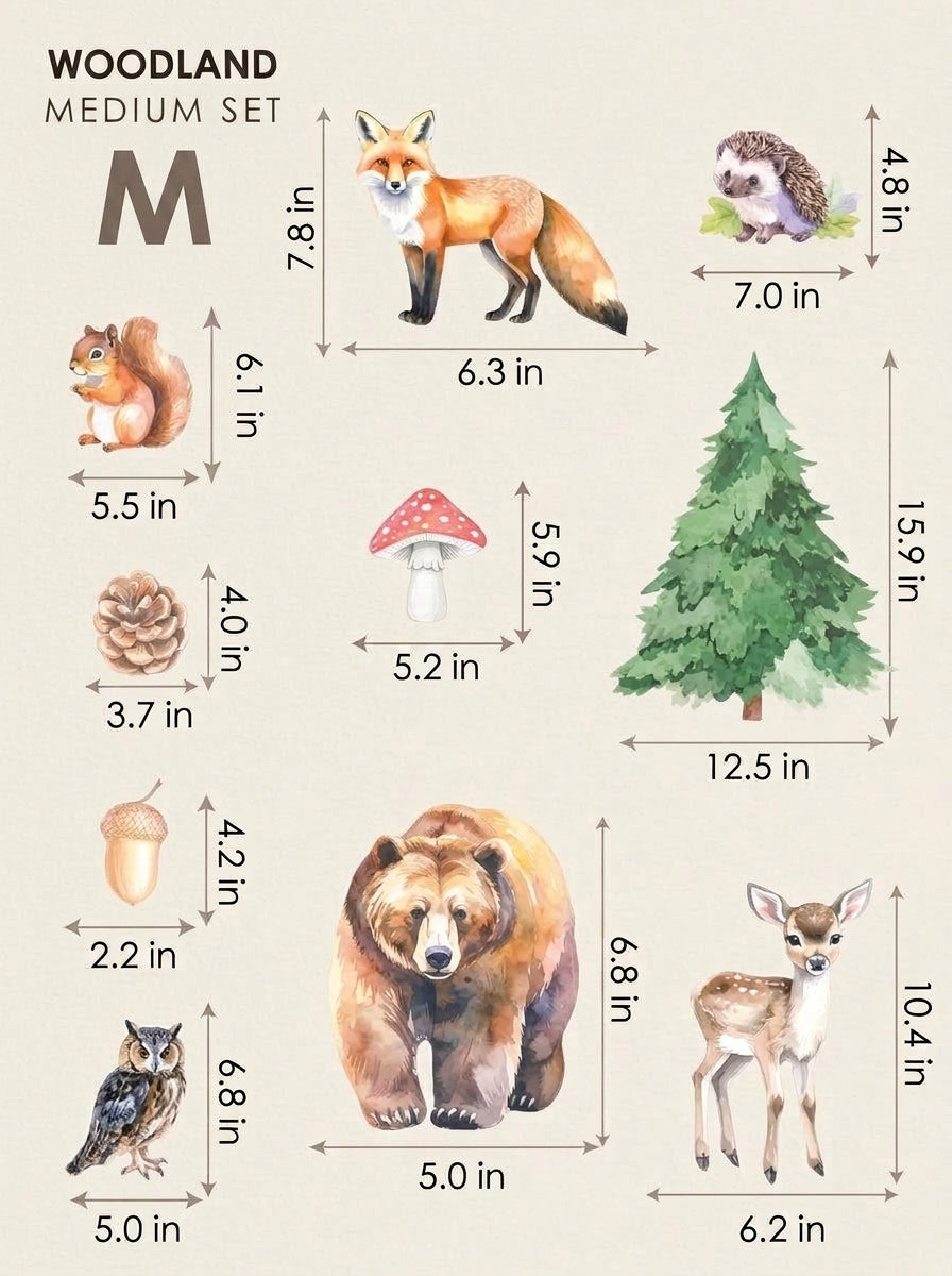 Woodland — Medium size chart