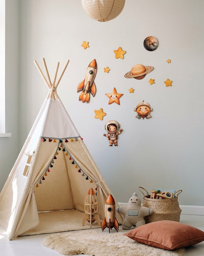 Space Wooden Wall Art Set